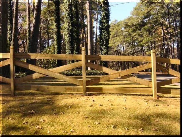 Ornamental Black Split Rail Fence