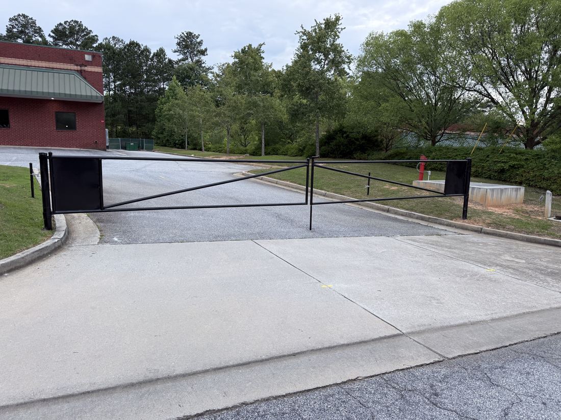 Custom commercial steel drive gate / barrier gate