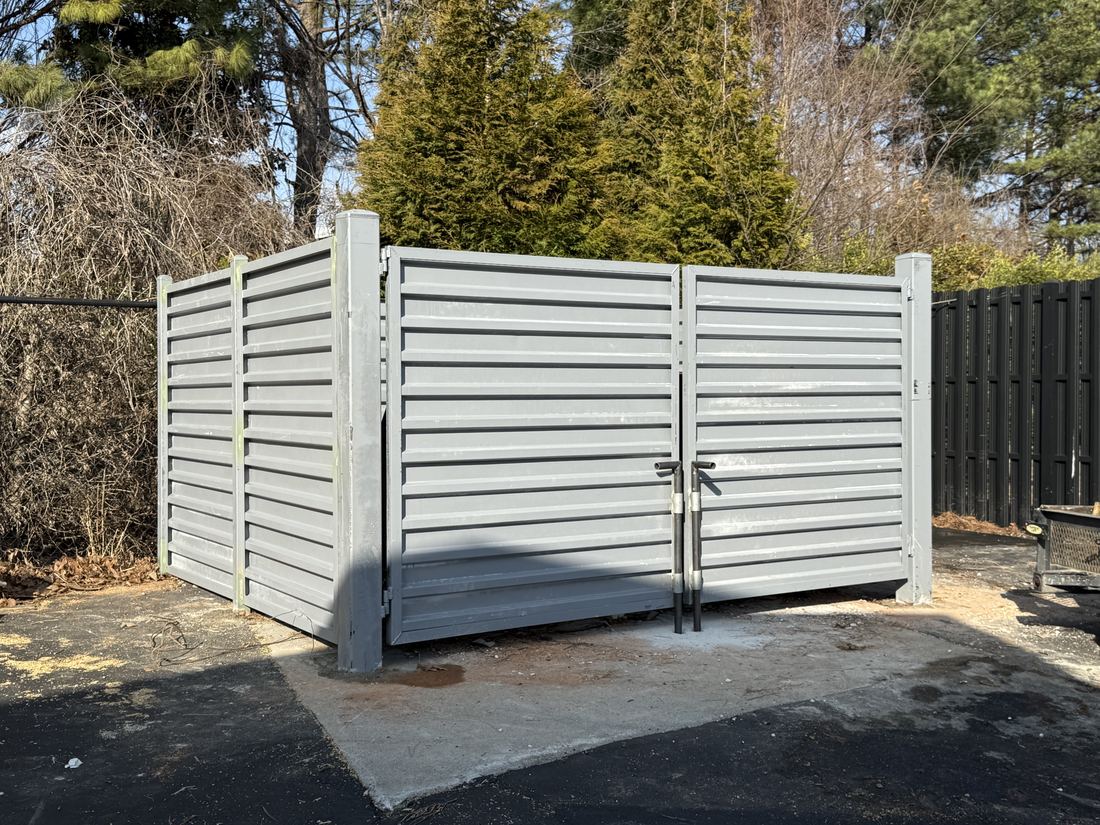 Metal dumpster enclosure
