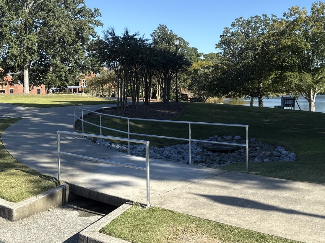 Steel handrail silver