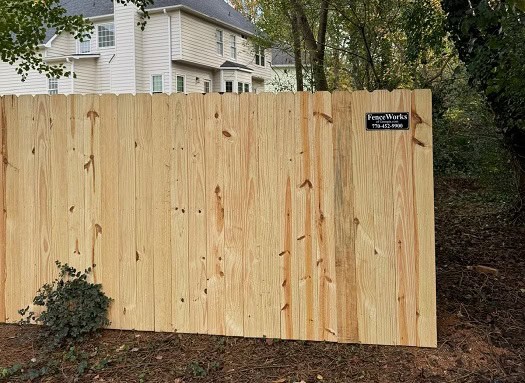 Wood privacy fence