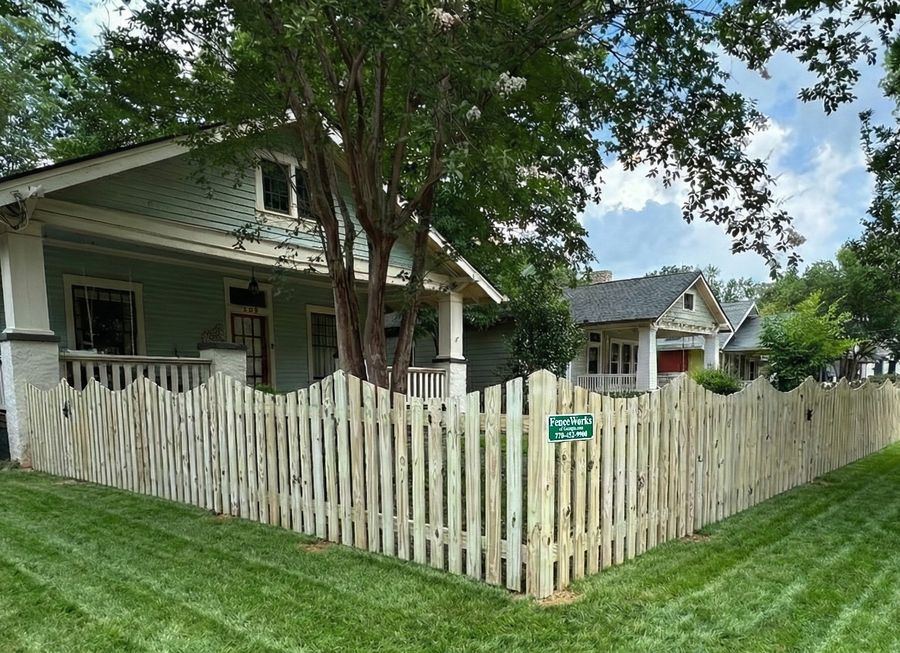 White wood picket fence